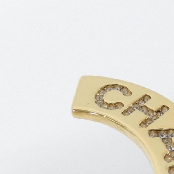 #107 - Chanel Gold/Crystal Hoop Earrings - ABD144 - Picture 6 of 6